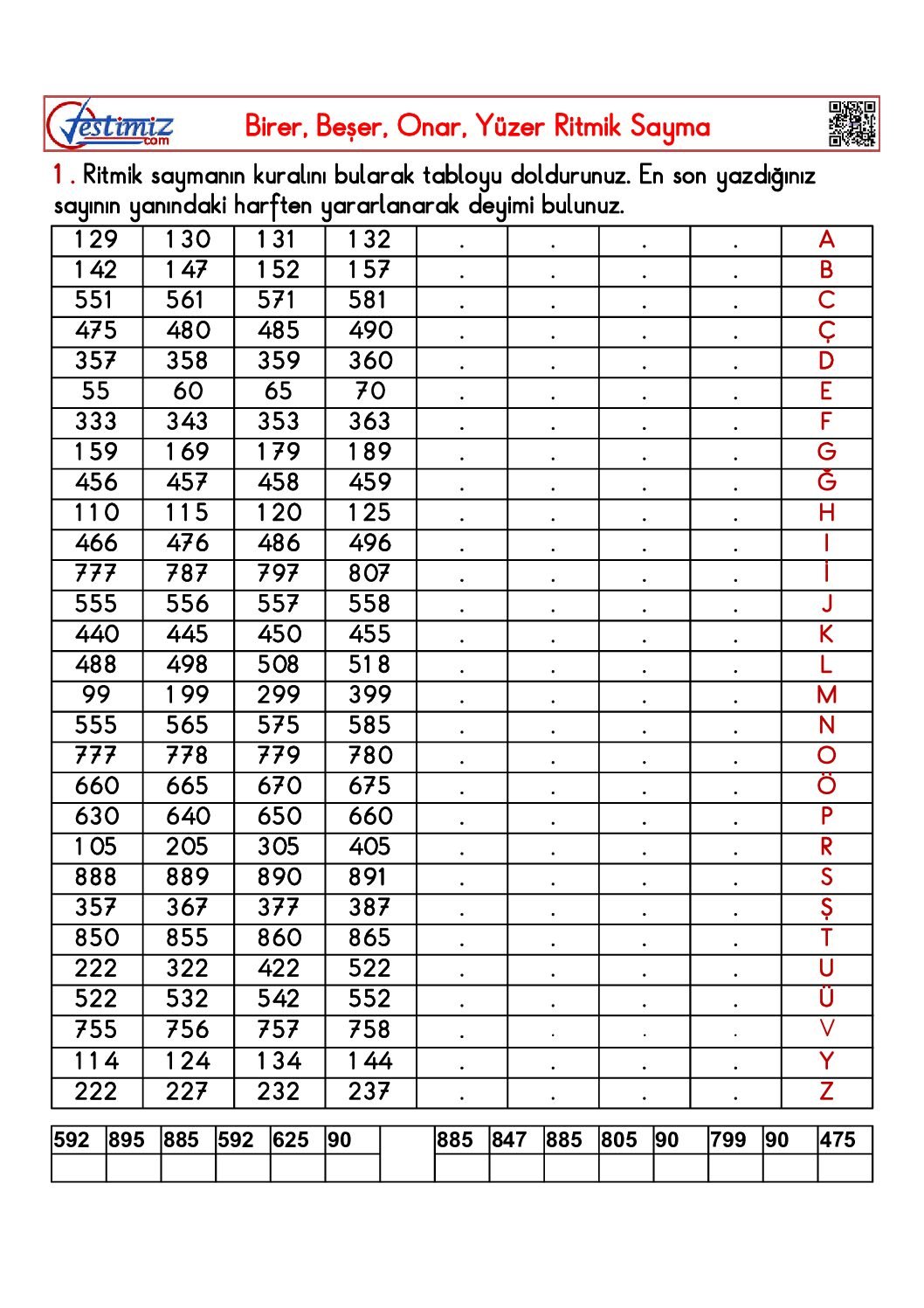 3. Sınıf Ritmik Sayma Çalışması Pdf